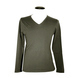 Classic V Caviar - T-shirt col V solde