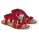 Sandales Mahia - Cuir tann&eacute; v&eacute;g&eacute;tal rouge soldes