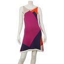 Robe en maille Graphic cyclamen