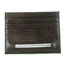 Porte-carte Slither reptile marron