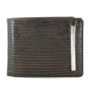 Portefeuille Tellier reptile marron