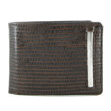 Portefeuille Tellier reptile marron