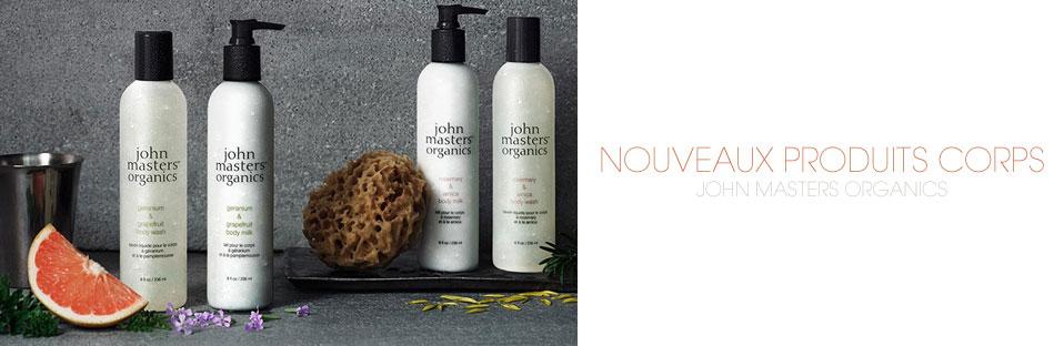 Les nouveaux produits corps de John Masters Organics