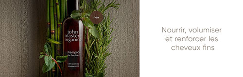 John Masters Organics prend soin des cheveux fins avec sa nouvelle gamme naturelle au romarin et à la menthe poivrée John Masters Organics prend soin des cheveux fins avec sa nouvelle gamme naturelle au romarin et à la menthe poivrée