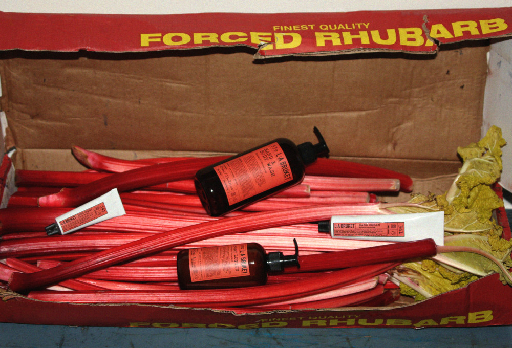 Rhubarb & Geranium de L:a Bruket : la collection corps la plus fra&icirc;che et d&eacute;sirable de l�&eacute;t&eacute; arrive chez Ecocentric &agrave; Lyon
