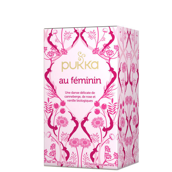 Infusion bio à l'hibiscus Womankind de Pukka