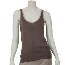 Débardeur taupe Kami - Débardeur taupe en maille de coton bio