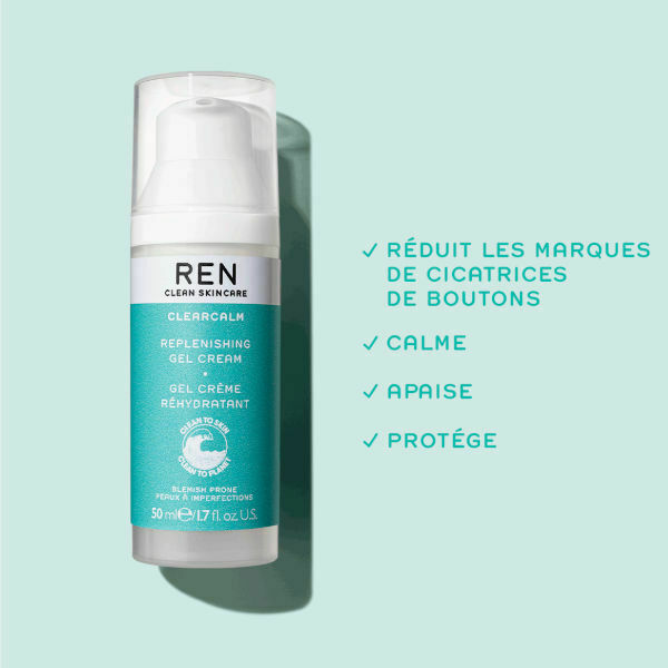 REN - ClearCalm 3 Gel crème réhydratant et anti-imperfections