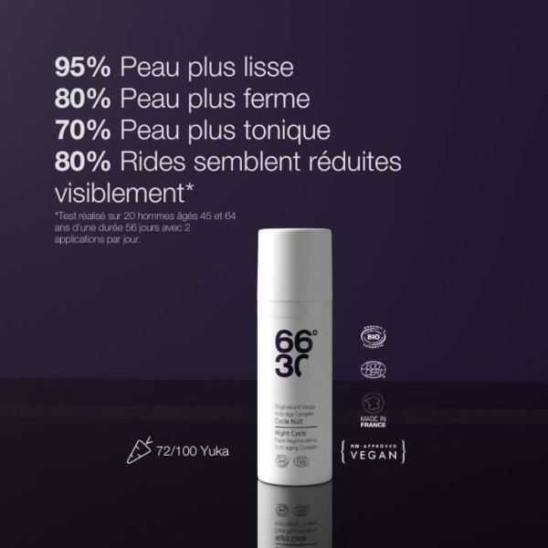 66°30 - Coffret cadeau soins bio Pack Nuit anti-âge 66°30 - Coffret cadeau soins bio Pack Nuit anti-âge