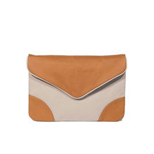 Pochette en cuir - Love - Caramel/Gris Pochette en cuir - Love - Caramel/Gris