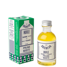 Huile Barbe et Visage - Prune & Noisette (Douceur et souplesse de la barbe) Le Baigneur - Huile à barbe bio Prune & Noisette