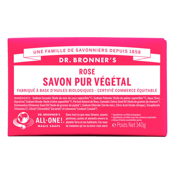 Dr. Bronner - Pain de savon Rose