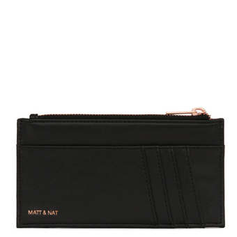 Portefeuille Nolly - Noir Rose Gold Matt & Nat - Portefeuille Nolly en cuir vegan noir