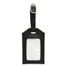 Étiquette bagage Trotter - Noir Matt & Nat - Etiquette pour bagage Trotter en cuir vegan noir