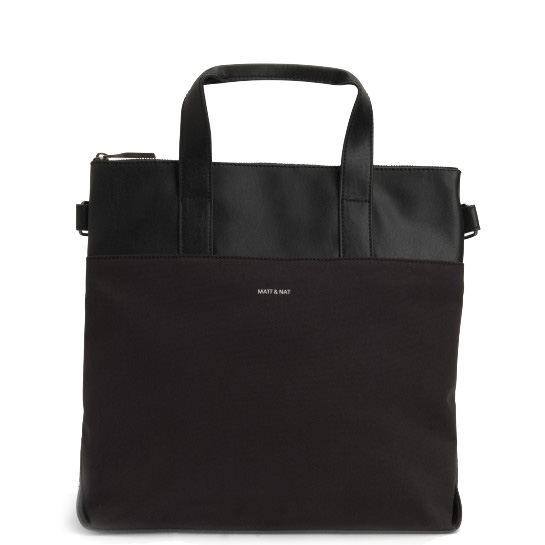 Sac cabas tote Maple en toile vegan noir Matt Nat