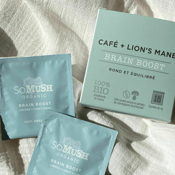 Café soluble bio pour se concentrer au Lion's Mane So Mush Organic