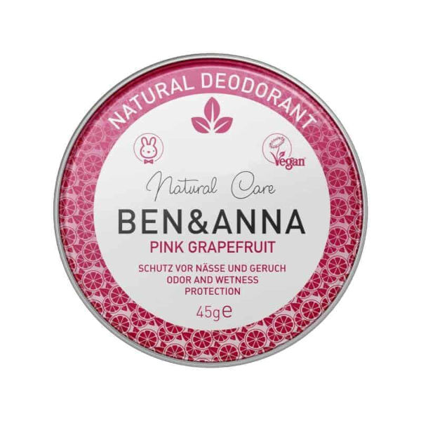Ben & Anna - Déodorant naturel en pot aluminium Pamplemousse Rose