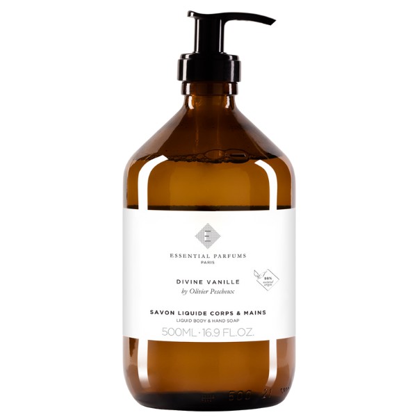 Essential Parfums - Divine Vanille - Savon liquide Corps & Mains Essential Parfums - Divine Vanille - Savon liquide Corps & Mains