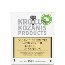 Infusion de Safran au Thé vert & Gingembre Krocus Kozanis - Infusion bio de Safran au Thé vert & Gingembre