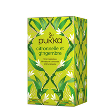 Tisane Lemongrass & Ginger - Aide à la concentration Pukka - Lemongrass & Ginger - Tisane bio stimulante de gingembre, citronnelle et gotu kola
