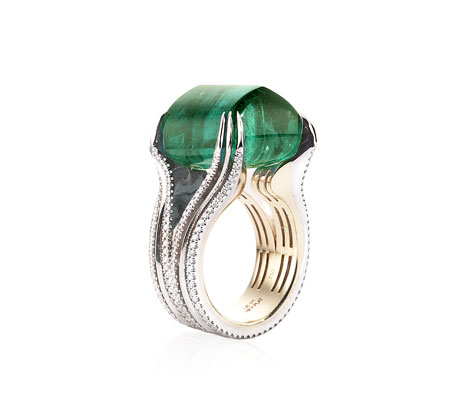 Bague avec Emeraude éthique et écologique de Gemfields