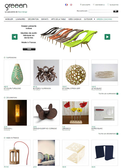 Boutique de mobilier ecologique et décoration eco-design