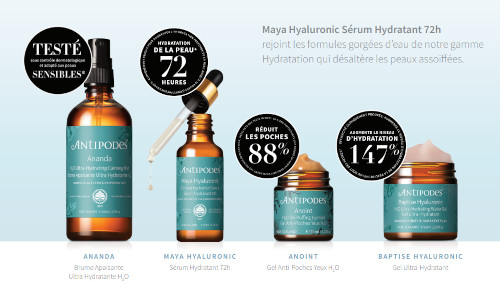 Soins hydratants naturels pour le visage Antipodes