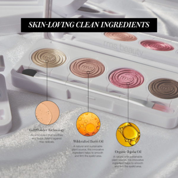 La formule clean naturelle des palettes de maquillage pour les yeux de RMS