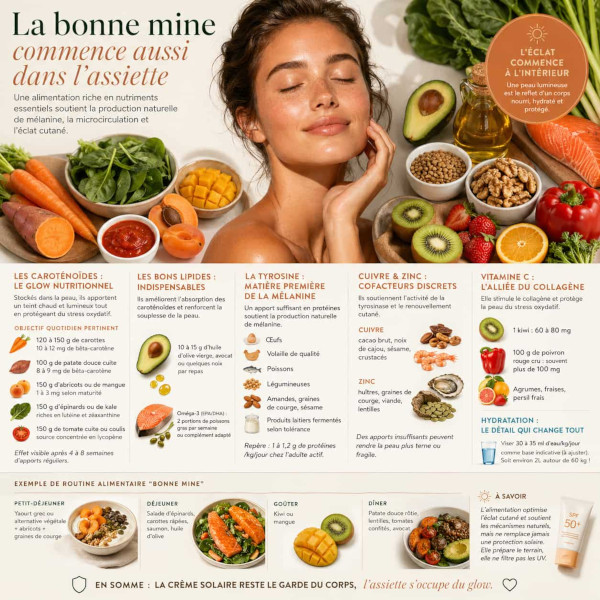 Quelle alimentation pour avoir naturellement bonne mine ?
