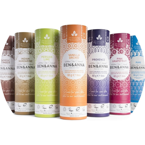 Acheter les déodorants naturels et vegan en tube carton de la marque Ben & Anna